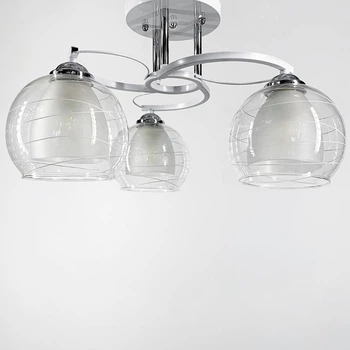 Люстра стельова Light House LNF-17523/3С WT біла з подвійним плафоном