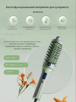 Универсальная выпрямитель для волос YaFei 4260 с ионизацией, дисплеем и регулировкой температуры – диаметр 55 мм