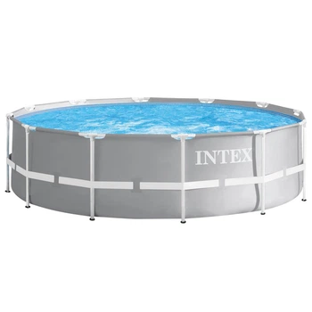 Бассейн каркасный Intex 26732 круглый из ПВХ 549 x 122 см с чашей и каркасом Серый (21-9-26732-0)
