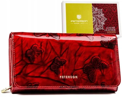 Кошелек женский кожаный Peterson PTN 421077-BF-6955 красный