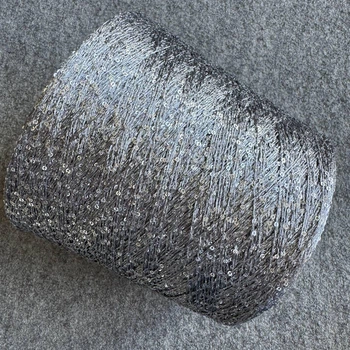 Рясна італійська мікропайєтка 2 мм з люрексом Silver срібний, 100 грамів