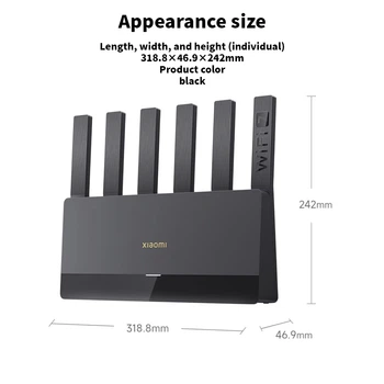 Xiaomi BE6500 Wi-Fi 7 роутер, 512 МБ, 6 антен, Mesh, MU-MIMO, WPA3, 2.5G порт, двохдіапазонний, потужний домашній маршрутизатор