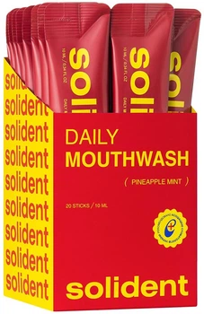 Набір ополіскувачів для ротової порожнини Solident Pineapple Mint Ананас-м'ята 10 мл х 20 шт (4820200417790)