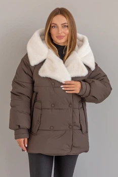 Зимняя куртка Miorichi Дора 44 Коричневый (01209-br--brown44)