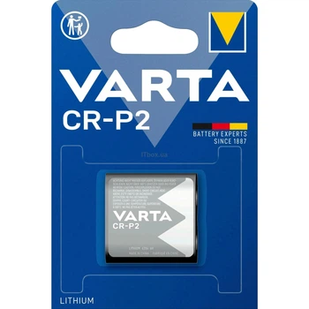 Батарейка литиевая Varta Lithium CR-P2 (6204), 6V, блистер 1шт