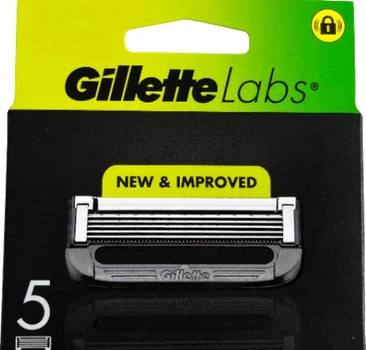 Сменные картриджи для бритья (лезвия кассеты) мужские Gillette Labs кассеты 5 шт