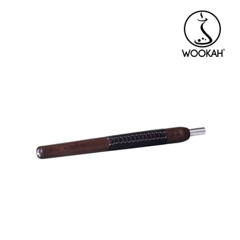 Мундштук для кальяна Wookah (Вука) Leather, Чорний, Walnut