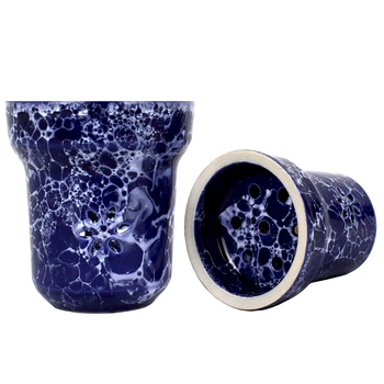 Чаша для кальяна Solaris (Солярис) Eva, Синій, Blue and White