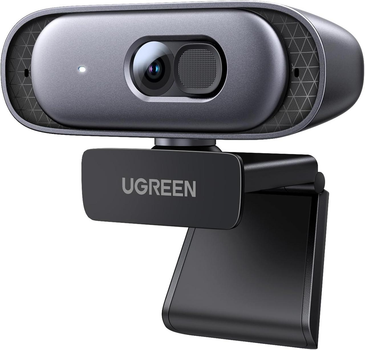 Вебкамера UGREEN 2К з мікрофоном USB-веб-камера Full HD 1080p/60 кадрів за секунду Gray (CM778)