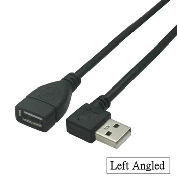 Перехідник штекер USB A, кутовий, v.2.0, 25 см (Type-L)