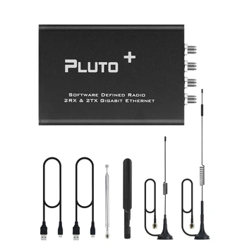 Радіостанція SDR HAMGEEK PLUTO+ 70MHz–6GHz, 2RX+2TX, Ethernet, програмне радіо, з комплектом антен