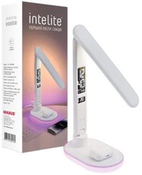 Лампа настольная Intelite Desk Lamp 24W WH RGB Wireless Calendar