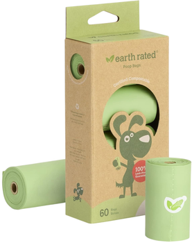 Пакети для екскрементів Earth Rated Eco Poop Bags 60 шт (870856100113)