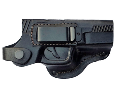 Поясна шкіряна кобура для пістолета Glock 17, 19 зі скобою (8386)