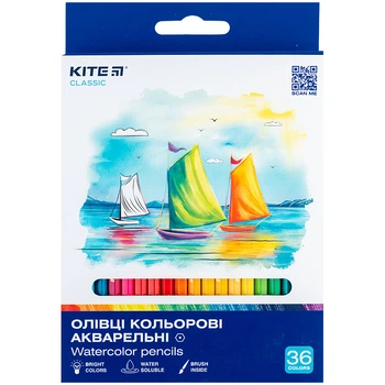 Олівці акварельні Kite Classic 36 кольорів (K-1052)