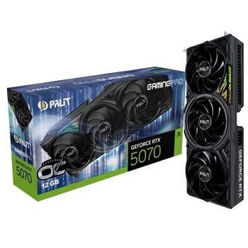 Відеокарта NVIDIA GeForce RTX 5070 12 ГБ GDDR7 GamingPro OC з підсвічуванням чорна