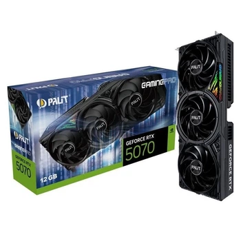 Видеокарта GeForce RTX 5070 12 ГБ GDDR7 GamingPro Palit с подсветкой черная