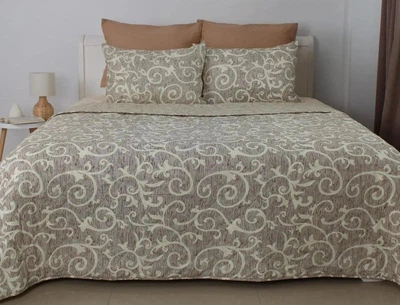 Покрывало ТЕП. Elegant Cotton Beige and White-220х240+50х70 2 шт