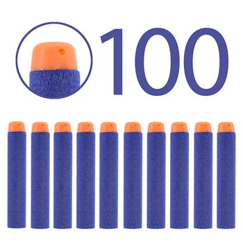 Патроны Nerf Elite с отверстием в наконечнике Синие 100 шт