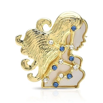 Брошь BROCHE бижутерия Знаки Зодиака Дева золотистая BRBF114975