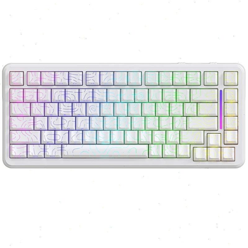 Клавіатура Магнітна ATTACK SHARK X82 PRO HE White Contour Бездротова Ігрова RGB. 2.4G/Bluetooth/Кабель. Батарея 5000mAh. Кабель Авіатор. 8000 Герц/c. Магнітні Світчі