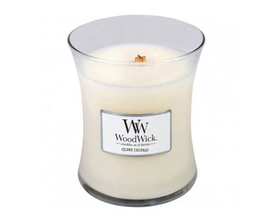 Ароматическая свеча Woodwick Medium Island Coconut с ароматом кокоса и ананаса 275 г