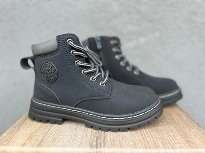 Дитячі демісезонні черевики для хлопчиків Clibee Black/Grey 35 р, чорні