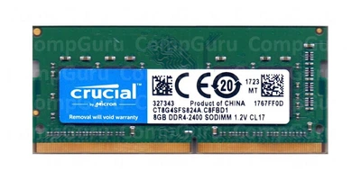 Оперативная память для ноутбука Crucial DDR4 8GB 2400MHz SO-DIMM PC4-2400T (CT8G4SFS824A.C8FBD1)