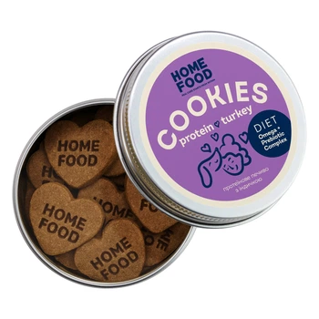 Протеїнове печиво з індичкою для собак HOME FOOD, 80 г