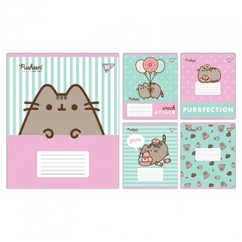 Зошит учнівський шкільний Yes Pusheen Candy А5 12 аркушів клітинка