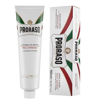 Крем для бритья для чувствительной кожи Proraso с экстрактом зеленого чая и овса 150 мл