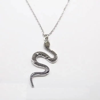 Підвіска Snake змія кулон у вигляді змії сріблястий