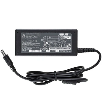 Блок живлення (зарядний адаптер) для ноутбука ASUS — 19V 3.42A 65W, штекер 5.5×2.5 мм, L‑подібний роз’єм з перехідником, чорний