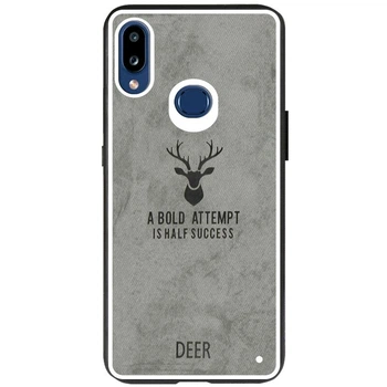 Панель Logarm Deer Textile для Samsung A107F Galaxy A10S / M017F Galaxy M01s Серый Без бренда