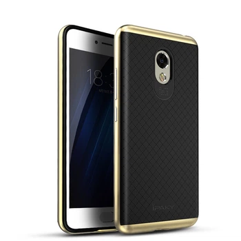 Чехол iPaky TPU+PC для Meizu M5 Черный / Золотистый