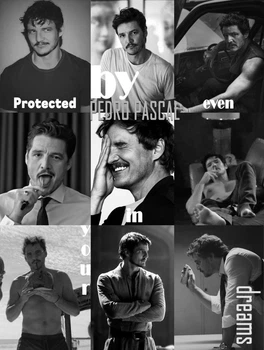Плед колаж Педро Паскаль Pedro Pascal black and white з 3D малюнком розмір 135х160