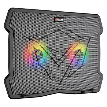Подставка для ноутбука с охлаждением и RBG подсветкой Куллер MeeTion CP2020 CoolingPad с регулировкой угла наклона Black