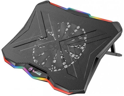 Подставка для ноутбука с охлаждением и RBG подсветкой MARVO FN-40 CoolingPad с регулировкой угла наклона 2USB, 9-17.3" Black