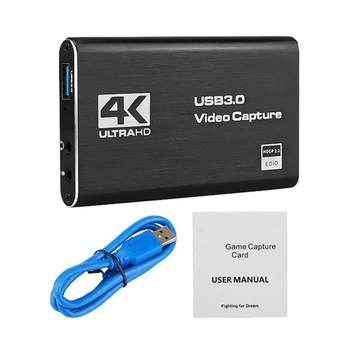 Внешняя карта видеозахвата USB 3.0 4K HDMI Capture карта 1080P 60fps видеорекордер UVC UAC для OBS VLC