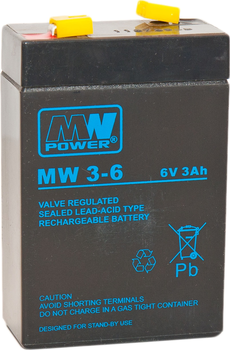 Акумуляторна батарея MW Power VRLA AGM MW 3-6 6V 3Ah (5901885207131)