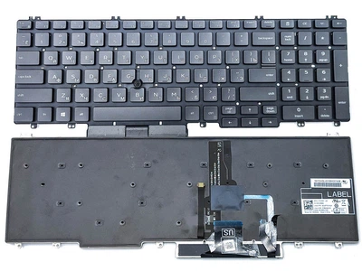 Клавиатура для Dell Latitude 5500 5501 5510 5511 3540 (RU Black с подсветкой) (68317)