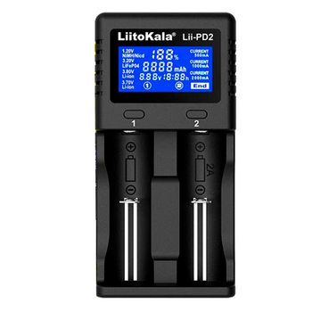 Универсальная зарядка для аккумуляторов LiitoKala Lii-PD2, 2xАА/ ААА/18650/ 26650/ 21700