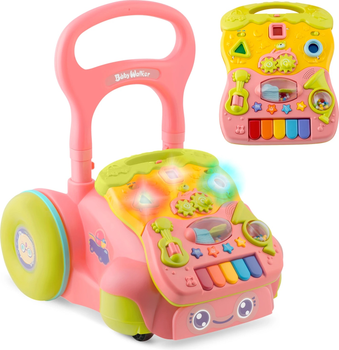 Навчальні ходунки з музикою Ricokids 2 в 1 RK-744 Рожеві (5903890616397)