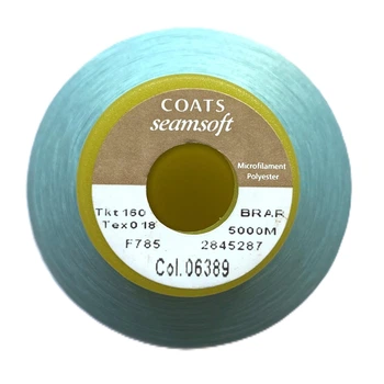 Нить для оверлока Coats Seamsoft №160 / 5000м F785-06389 Бирюзово-голубой