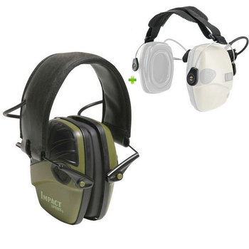 Активные наушники Howard Impact Sport + крепление заднее оголовье под шлем (12500neck)