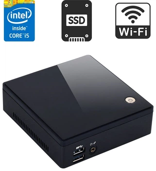 Неттоп Gigabyte Brix (GB-BXi5-5200) USFF / Intel Core i5-5200U (2 (4) ядра по 2.2 - 2.7 GHz) / 8 GB DDR3 / 120 GB SSD / Intel HD Graphics 5500 / HDMI / miniDP / Wi-Fi / Блок питания в комплекте б/у