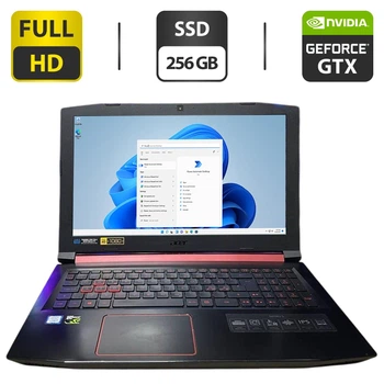 Игровой ноутбук Acer Nitro 5 AN515-53 / 15.6" (1920x1080) IPS / Intel Core i5-8300H (4 (8) ядра по 2.3 - 4.0 GHz) / 8 GB DDR4 / 256 GB SSD / nVidia GeForce GTX 1050, 4 GB GDDR5, 128-bit / WebCam б/у