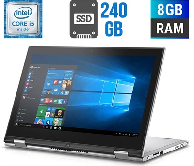 Ноутбук-трансформер Б-клас Dell Inspiron 13-7359 / 13.3" (1366x768) TN / Intel Core i5-6200U (2 (4) ядра по 2.3 - 2.8 GHz) / 8 GB DDR3 / 240 GB SSD / Intel HD Graphics 520 / WebCam / HDMI б/в