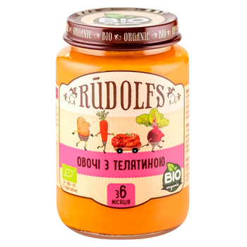 Пюре телятина з овочами Rudolfs 190 г (19372520)