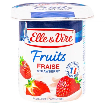 Десерт молочний з полуницею 1,5% Elle&Vire 125 г (19176291)